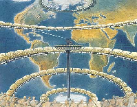 Meteorologist Lewis Fry Richardson, creator of the first dynamic model for weather prediction, proposes the creation of a “forecast factory” that would employ some 64,000 human computers sitting in tiers around the circumference of a giant globe. Each calculator would be responsible for solving differential equations related to the weather in his quadrant of the earth. From a pedestal in the center of the factory, a conductor would orchestrate this symphony of equations by shining a beam of light on areas of the globe where calculation was moving too fast or falling behind.